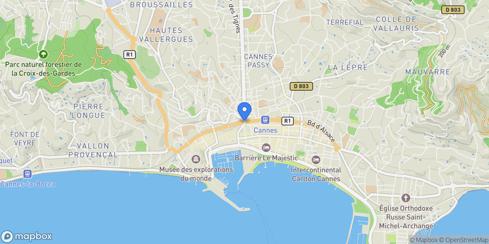 Map showing Cannes, France, Cannes, Provence-Alpes-Côte d'Azur, France.