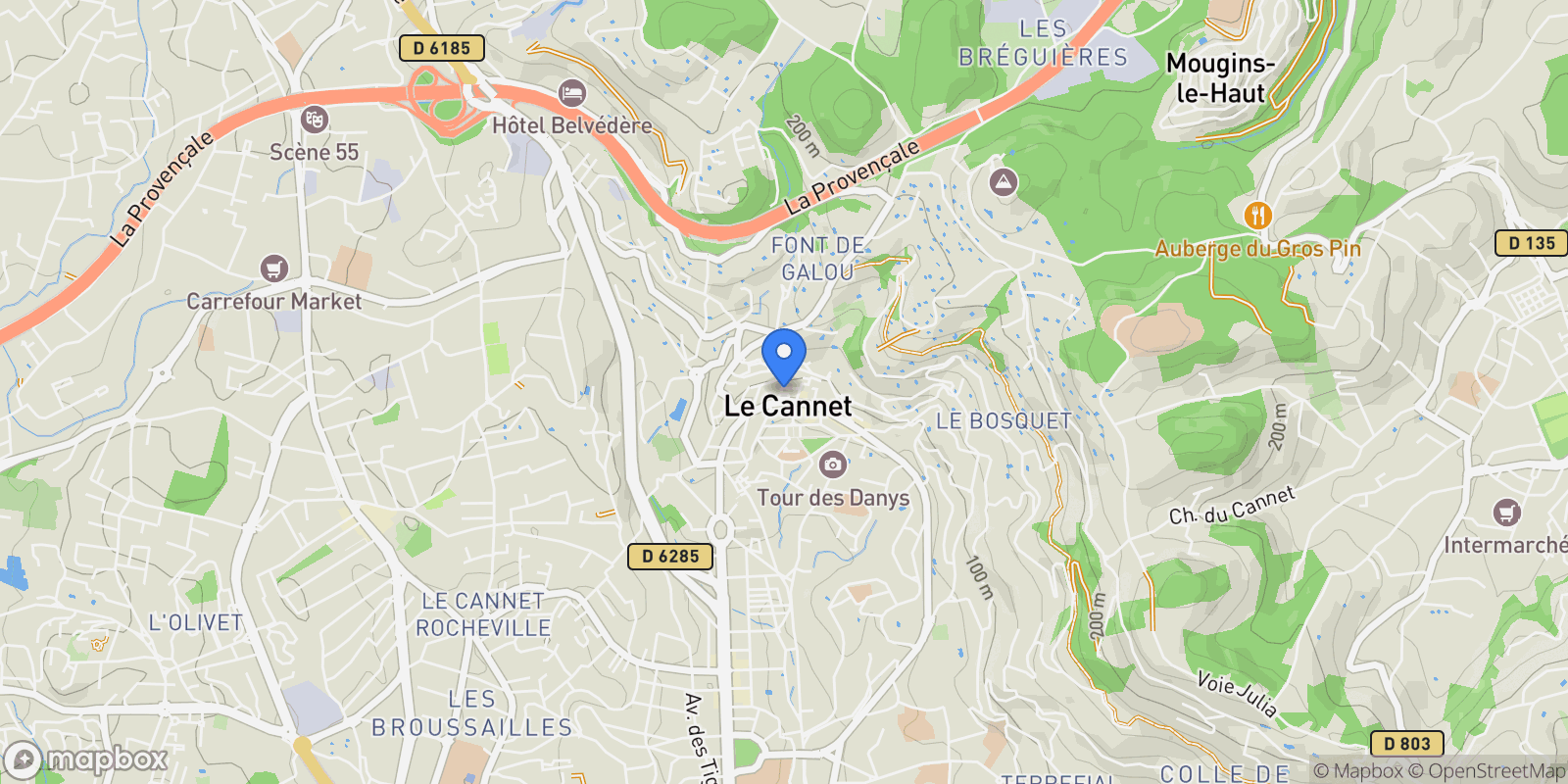 Map showing 06110 Le Cannet, France, Le Cannet, Provence-Alpes-Côte d'Azur, France.