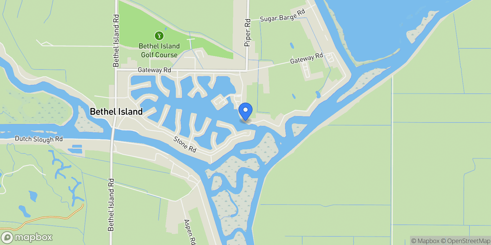 Map showing 6008 Windsweep Rd, Bethel Island, California, United States.