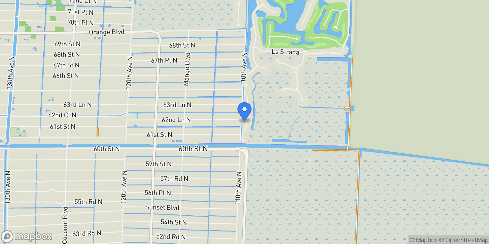 Map showing 6081 Wildcat Run, Loxahatchee, Florida, United States.