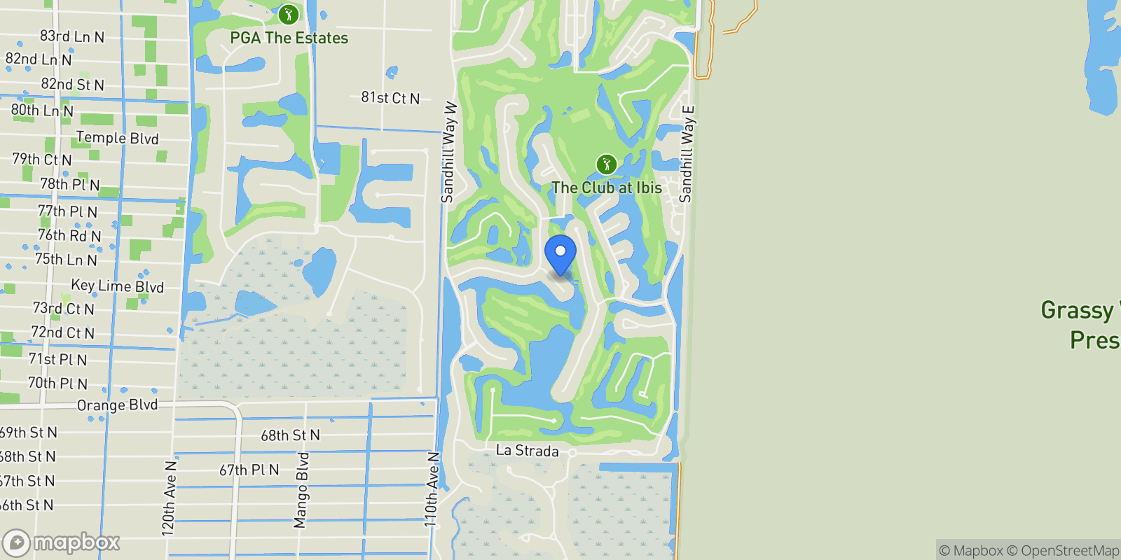 Map showing 10561 Hawks Landing Terrace, Loxahatchee, Florida, United States.