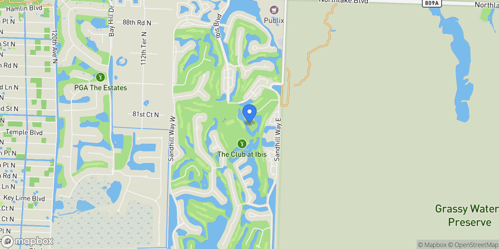 Map showing 10282 Heronwood Lane, Loxahatchee, Florida, United States.