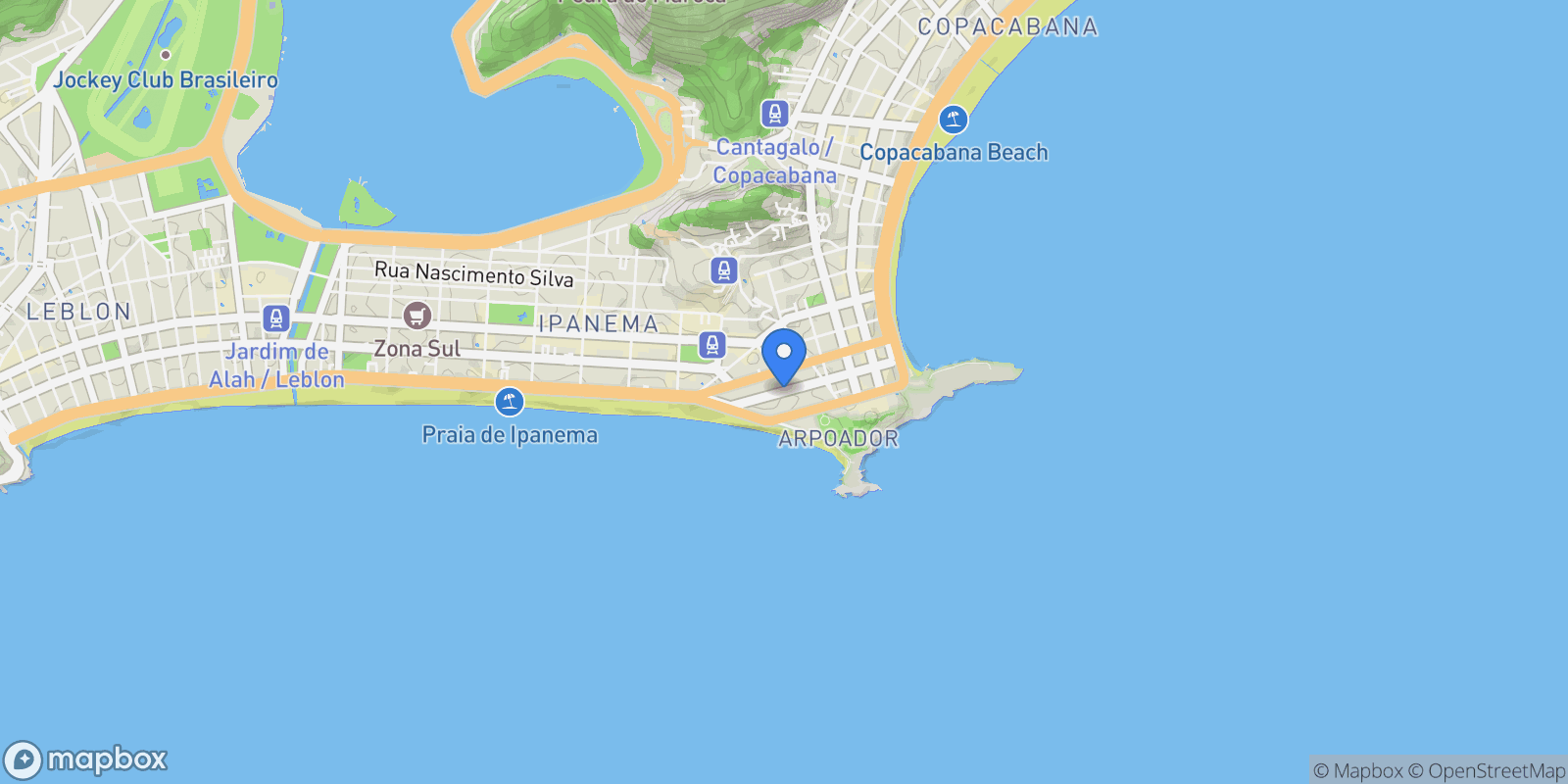 Map showing Rua Joaquim Nabuco, Rio de Janeiro, State of Rio de Janeiro, Brazil.