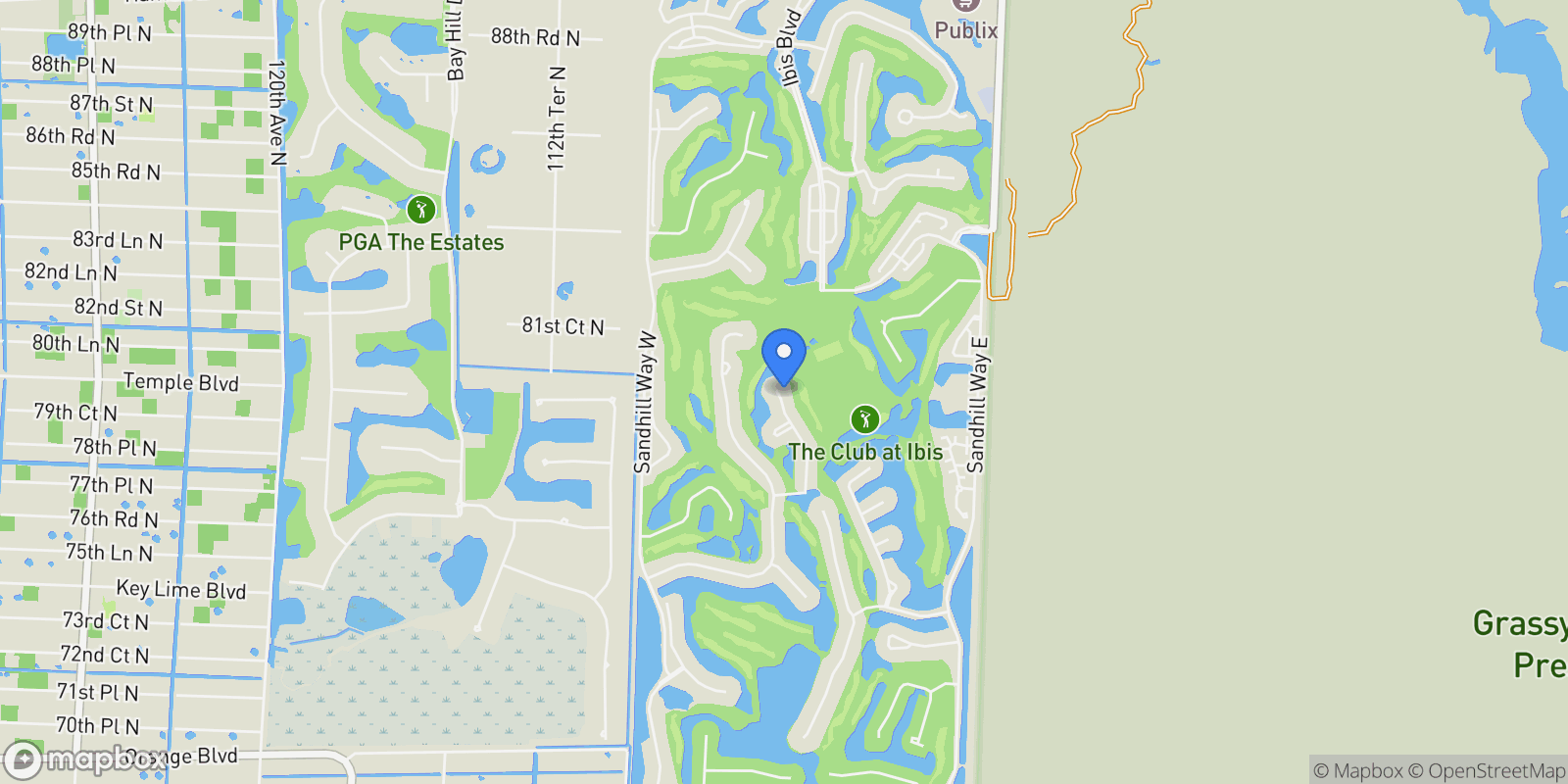 Map showing 7994 Via Villagio, Loxahatchee, Florida, United States.