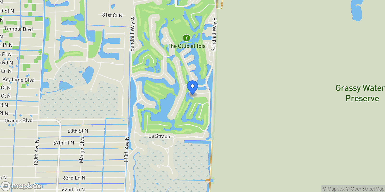 Map showing 10284 Sand Cay Lane, Loxahatchee, Florida, United States.