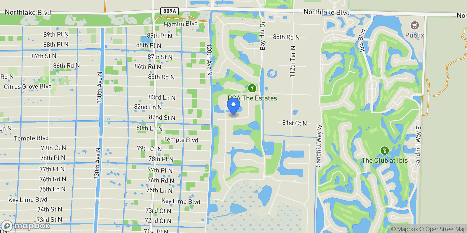 Map showing 11771 Stonehaven Way, Palm Beach Gardens, Florida, United States.