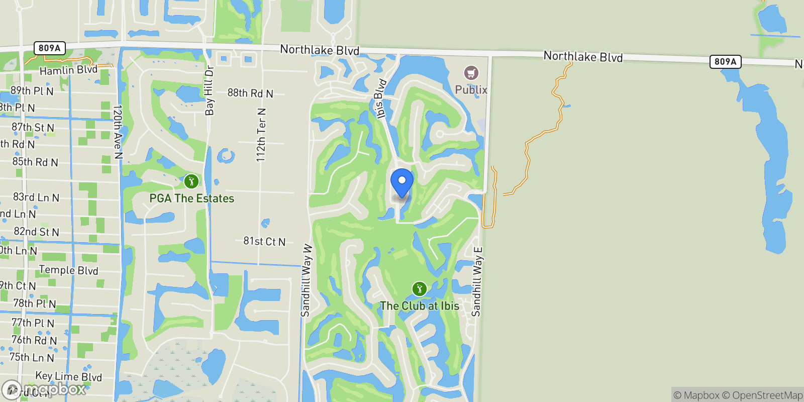 Map showing 8216 Heritage Club Drive, Loxahatchee, Florida, United States.