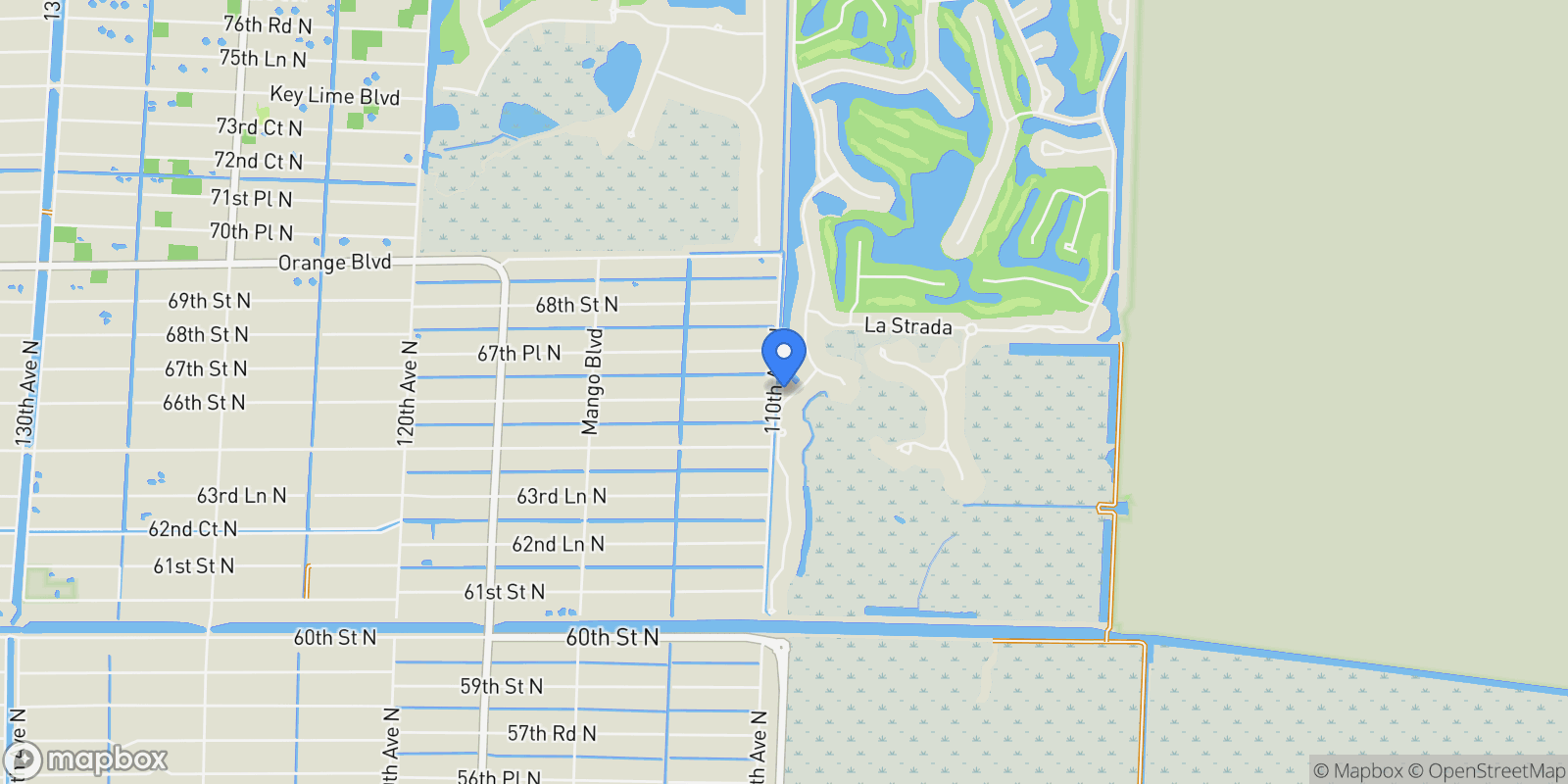 Map showing 6121 Wildcat Run, Loxahatchee, Florida, United States.