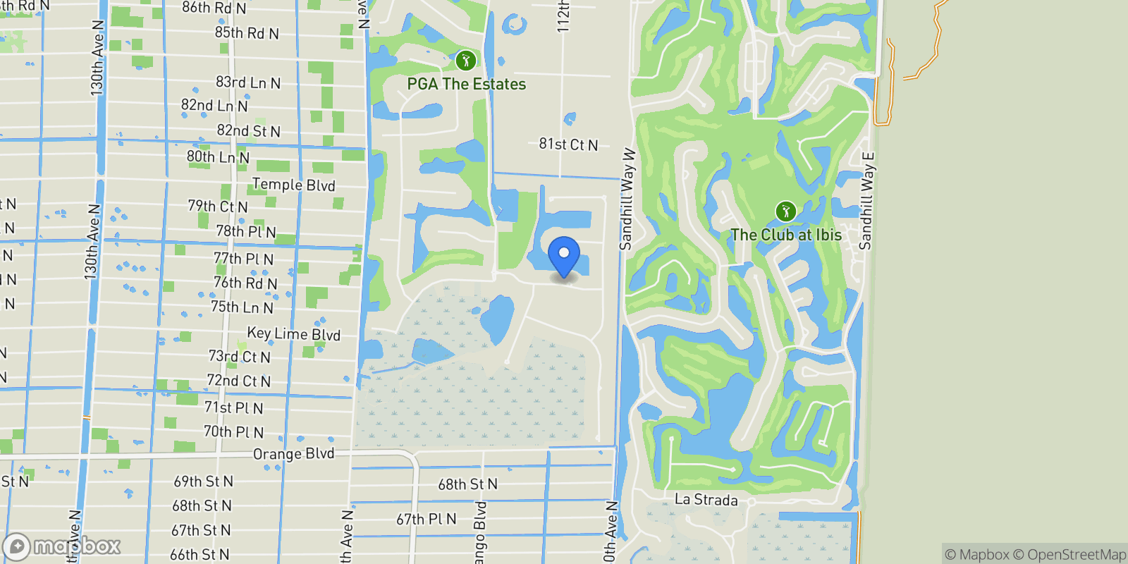 Map showing 11115 Rockledge View Drive, Palm Beach Gardens, Florida, United States.