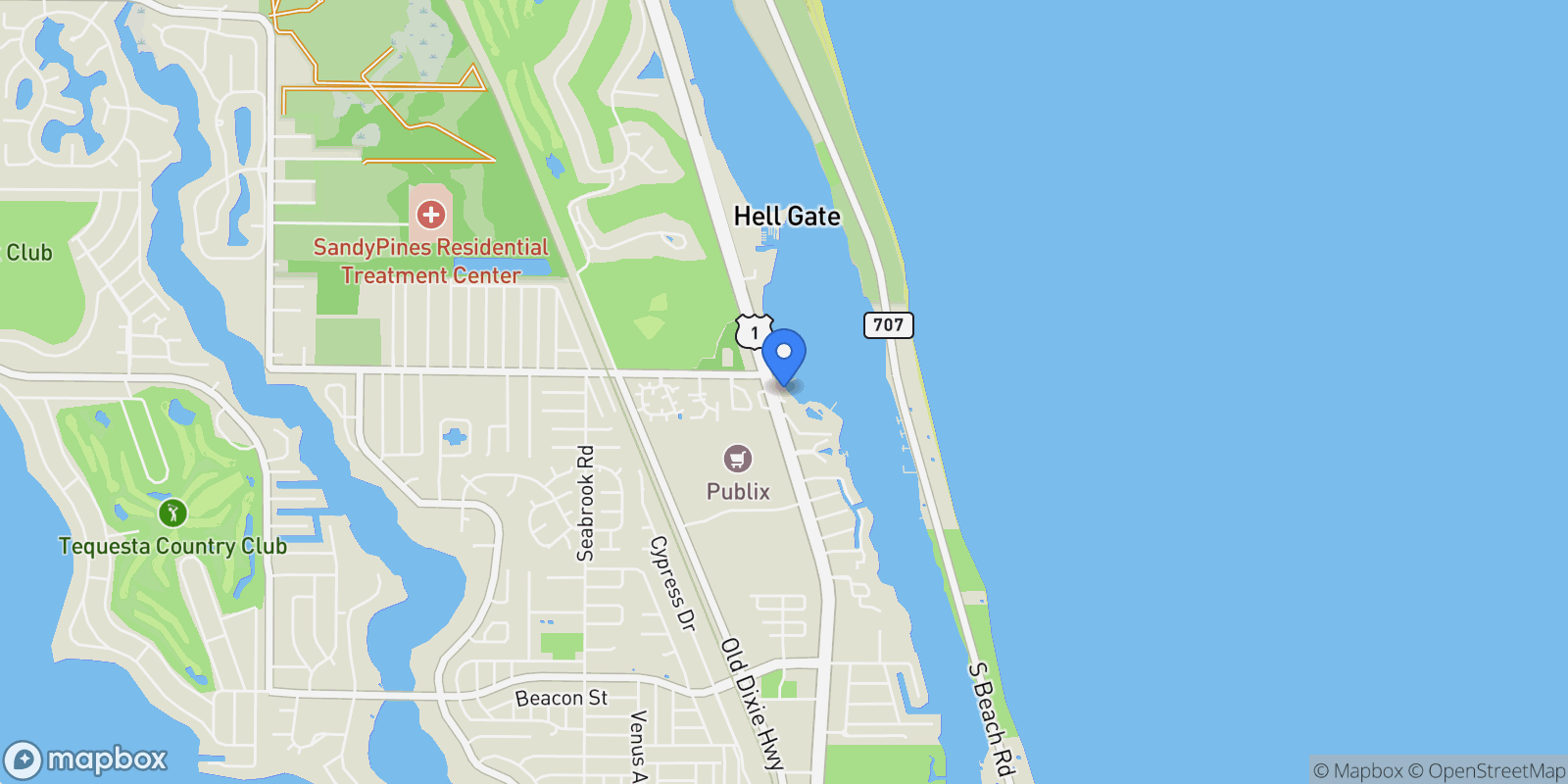Map showing 19950 Scrimshaw Way, Jupiter, FL, United States.