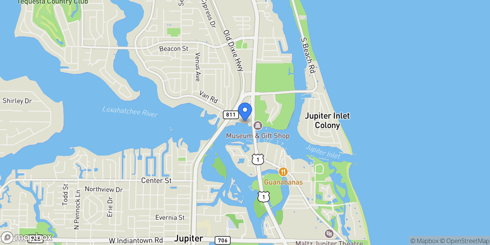 Map showing 1748 Jupiter Cove Drive 524a, Tequesta, Florida, United States.