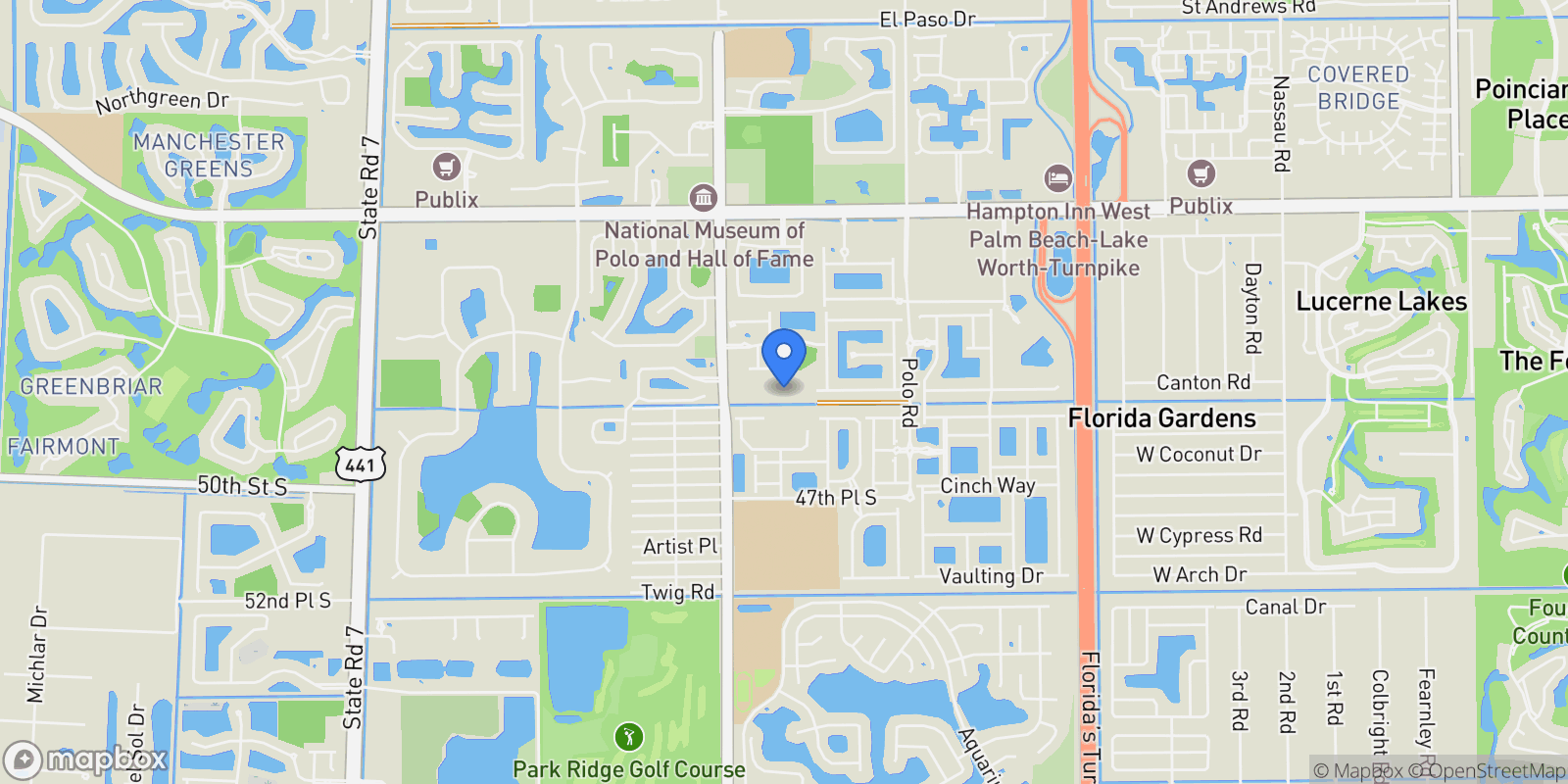 Map showing 8990 Willow Sound Drive W, Lake Worth, Florida, United States.
