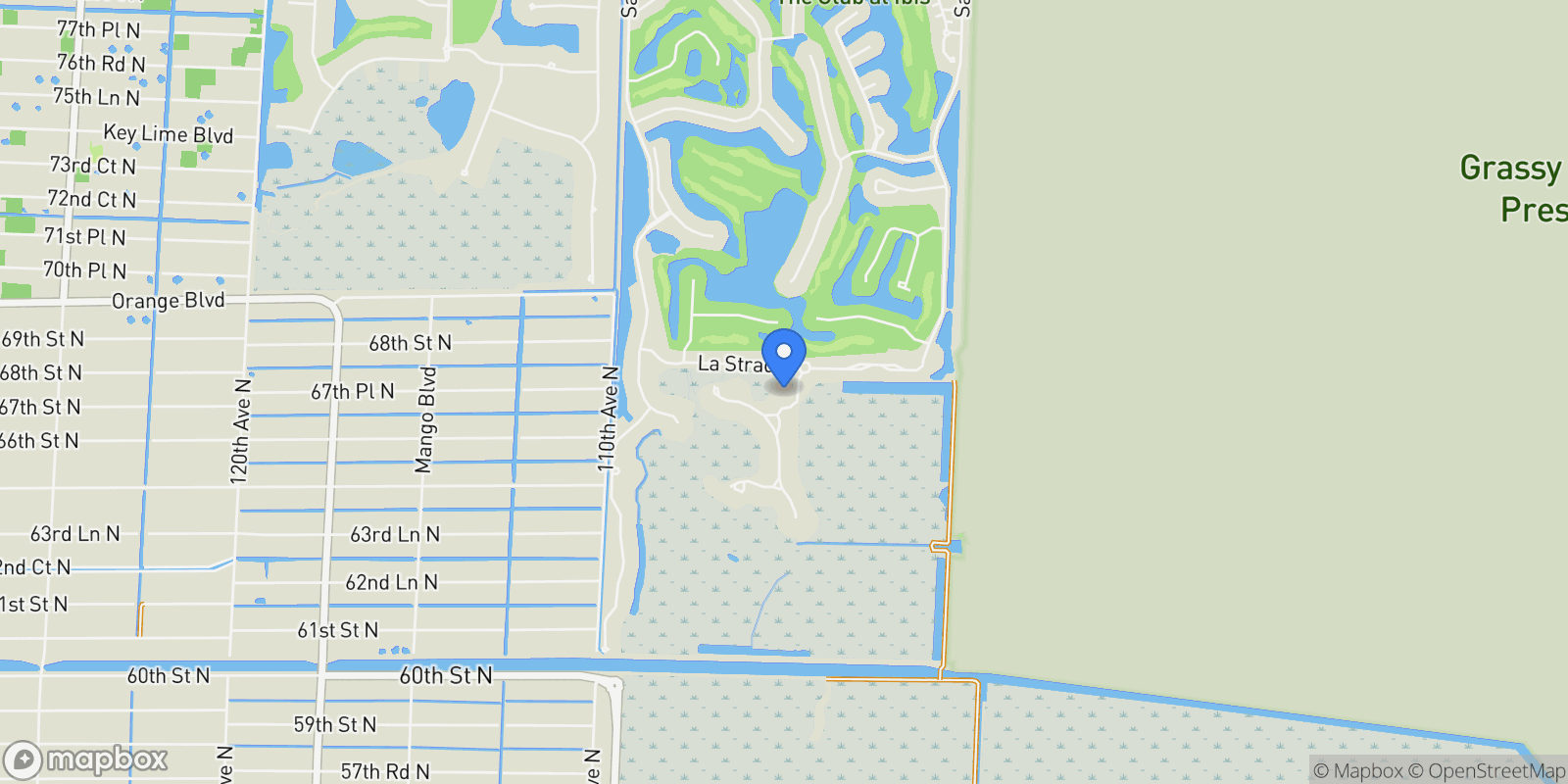 Map showing 6760 Fox Hollow Drive, Loxahatchee, Florida, United States.