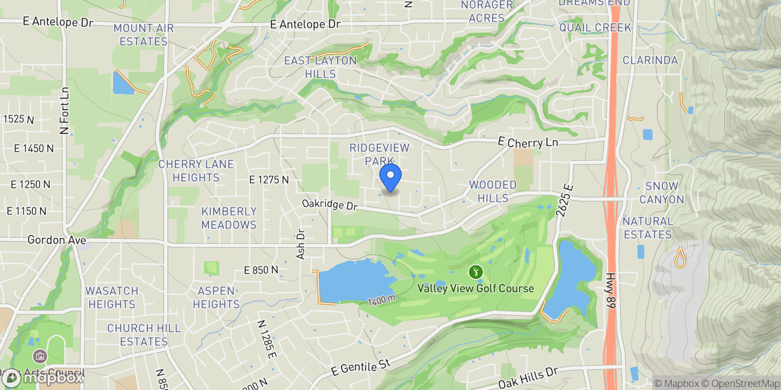 Map showing 1204 N 1875 E 5, Layton, Utah, United States.