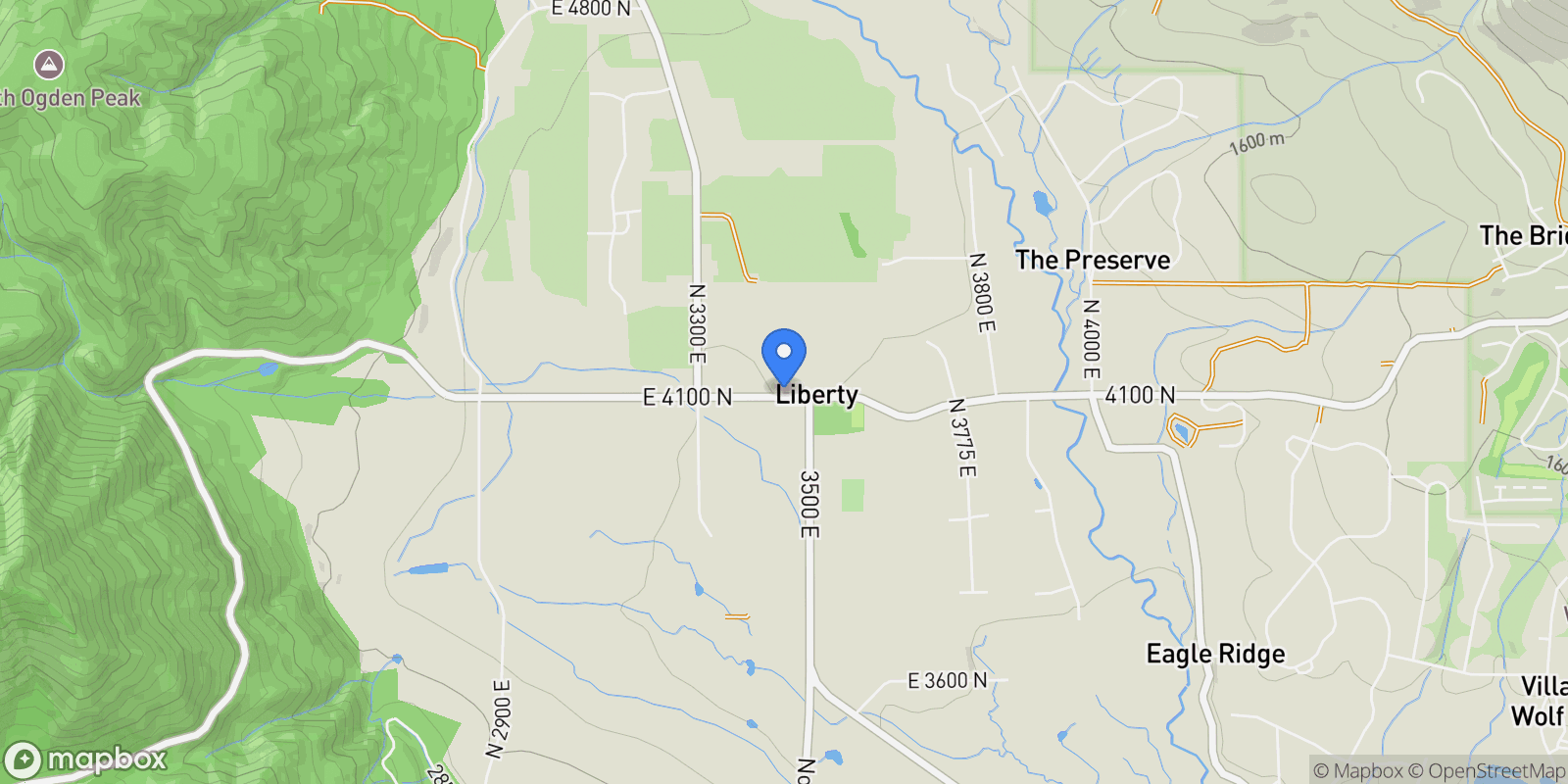 Map showing 3462 E 4100 N, Eden, Utah, United States.