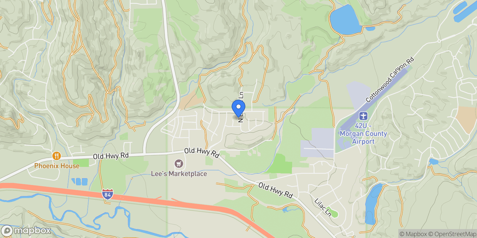 Map showing 6043 N LARIAT LN, Morgan, Utah, United States.