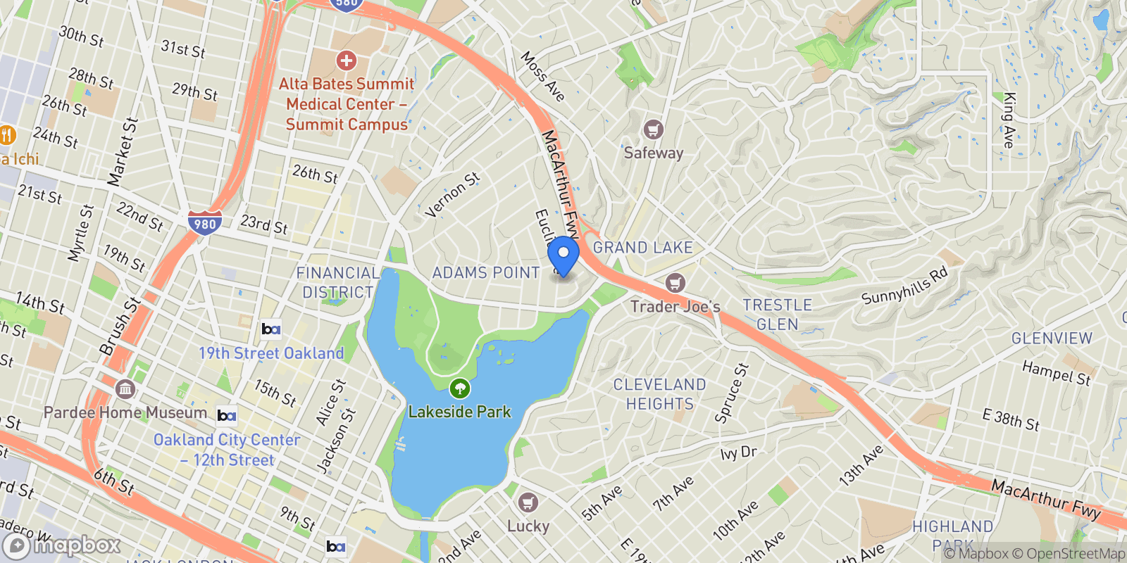 Map showing 400 Lagunitas, Oakland, California, United States.