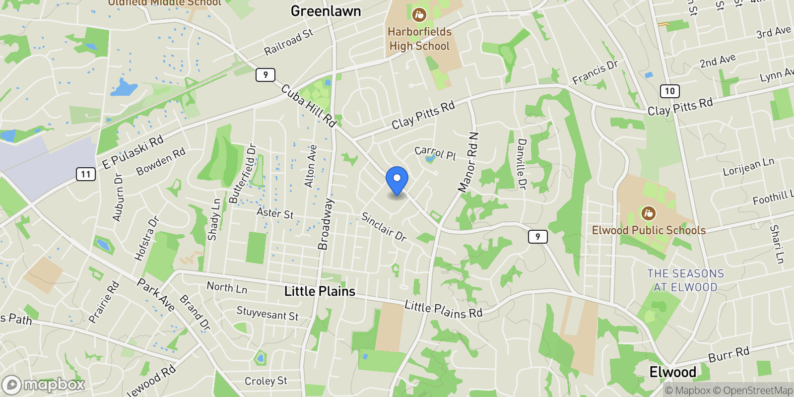 Map showing 104 Cuba Hill Road , Greenlawn, NY 11740, Greenlawn, New York, United States.
