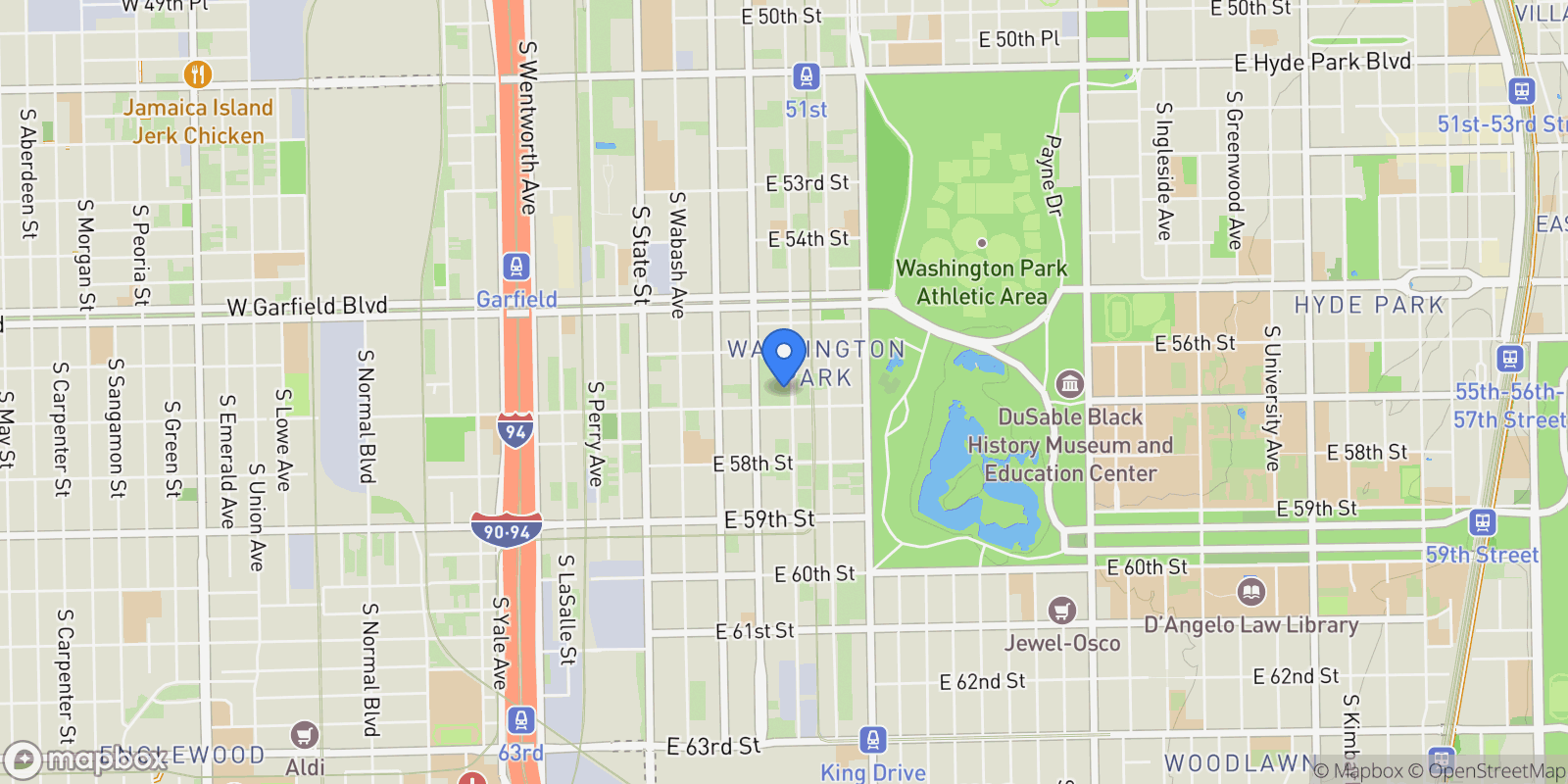 Map showing 5644 S Prairie Avenue, Chicago, Illinois, United States.