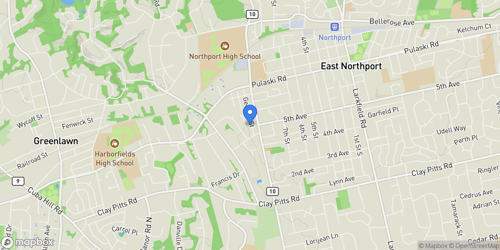 Map showing 49 Georgia Street , East Northport, NY 11731, East Northport, New York, United States.