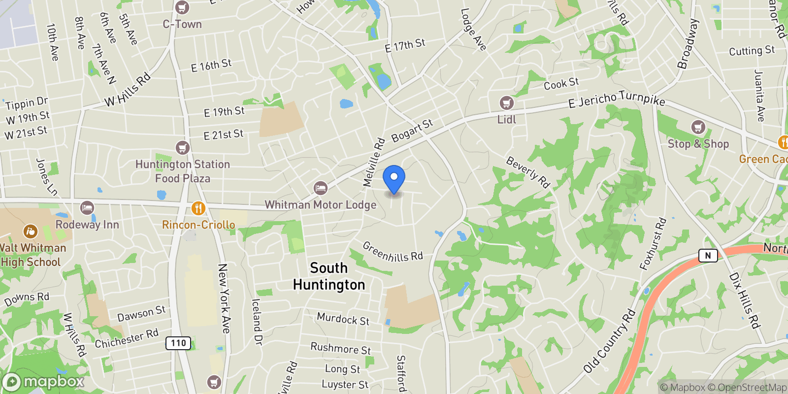 Map showing 7 Claire Avenue, Huntington Station, NY 11746, Huntington Station, New York, United States.