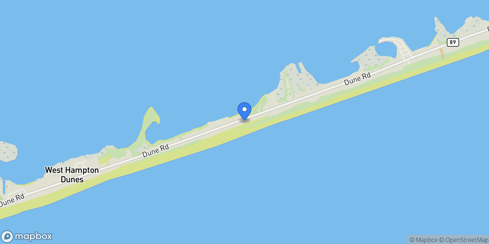 Map showing 617 Dune Road, Westhampton, New York, United States.