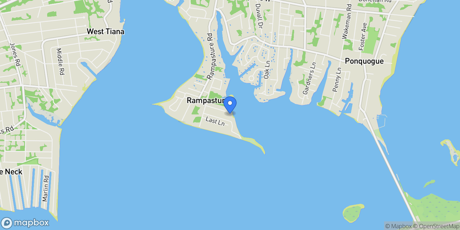 Map showing 20 Ludlow Lane, Hampton Bays, New York, United States.