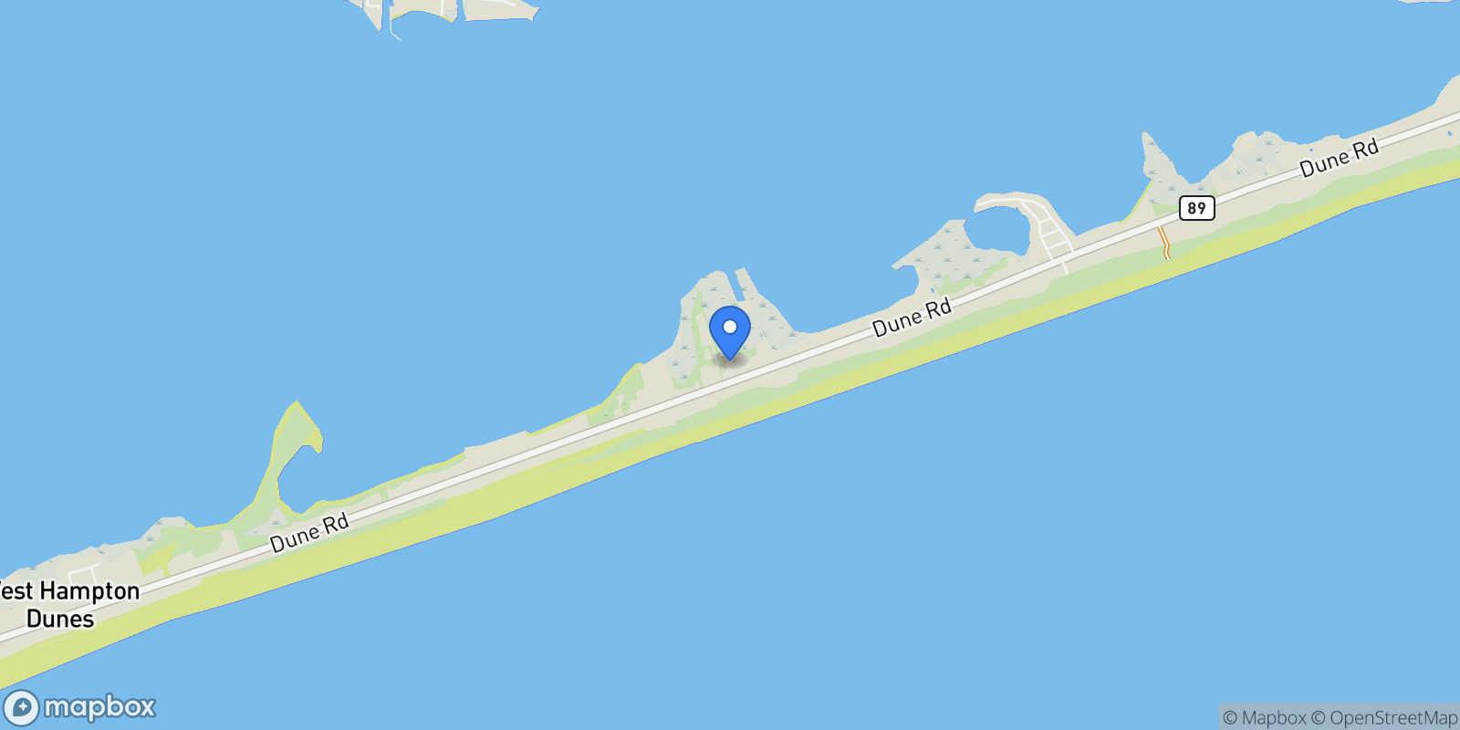 Map showing 548 Dune Road, Westhampton Beach, New York, United States.