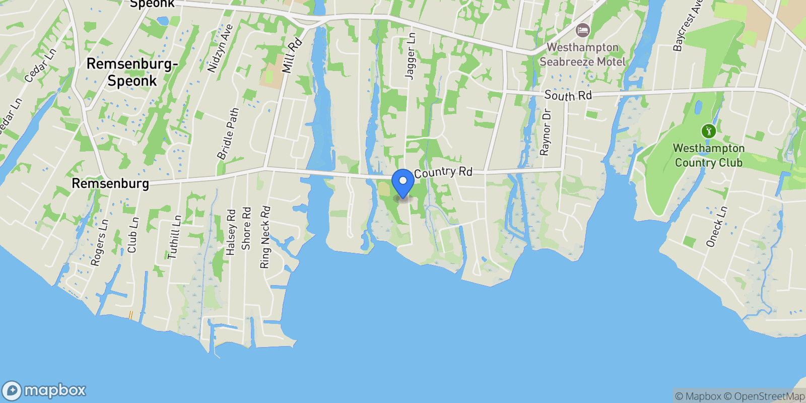 Map showing 27 Jagger Lane, Westhampton, New York, United States.