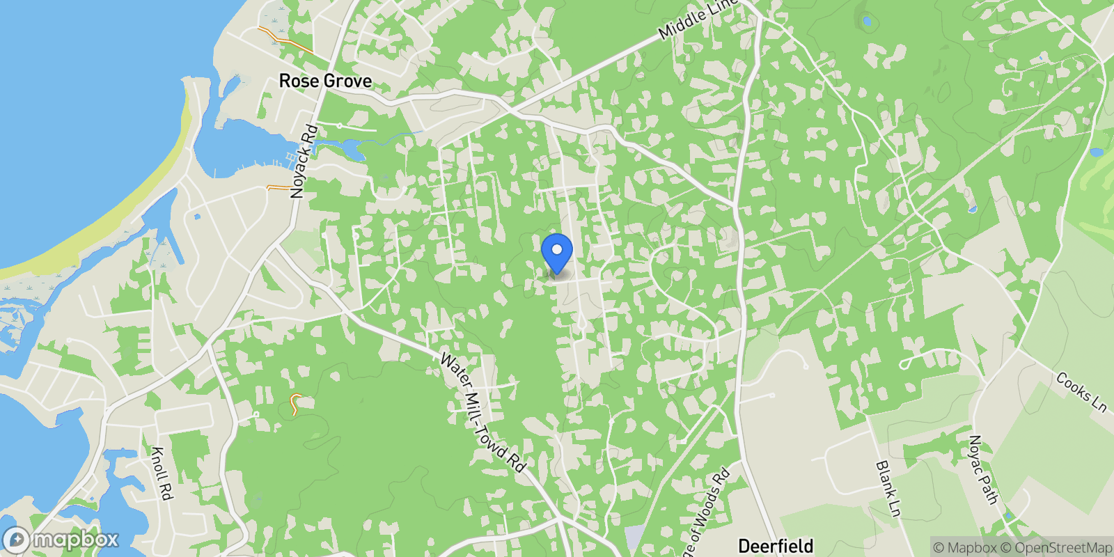 Map showing 11 Deer Trail Road, Southampton, New York, United States.