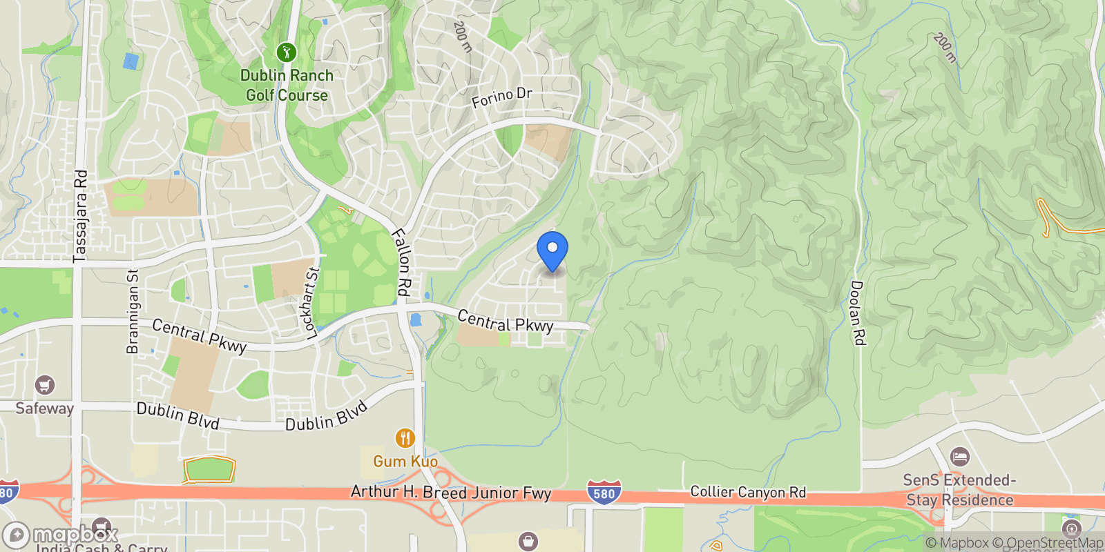 Map showing 4228 Loyalton Rd, Dublin, California, United States.
