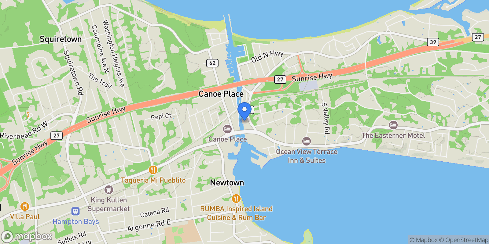 Map showing 31 Old Boathouse Lane S, Hampton Bays, New York, United States.