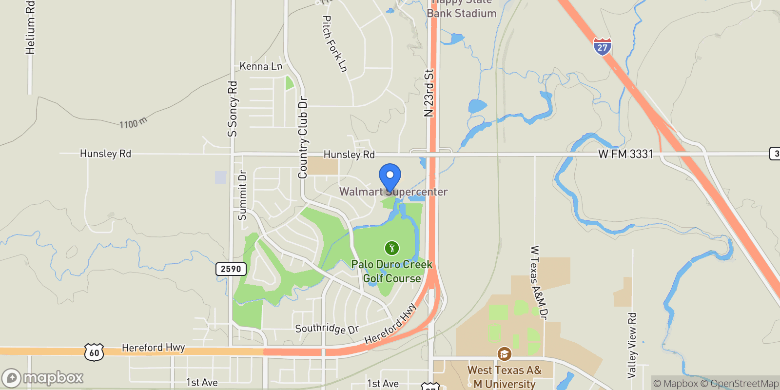 Map showing 6 Stoneway Court, Canyon, Texas, United States.