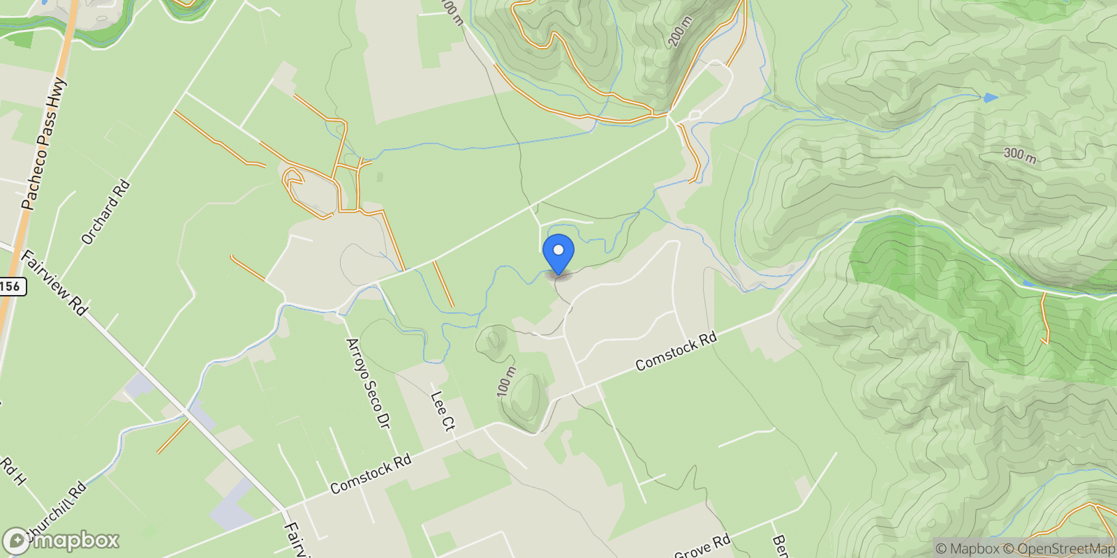 Map showing 1152 Little River Drive, Hollister, California, United States.