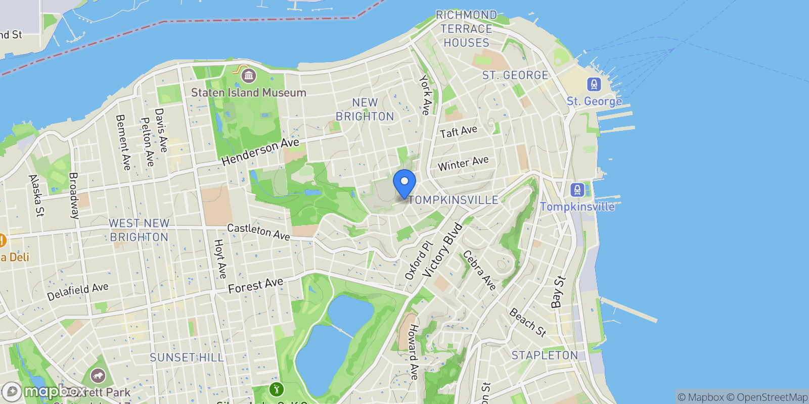 Map showing 16-18 Butler Terrace, New York, New York, United States.