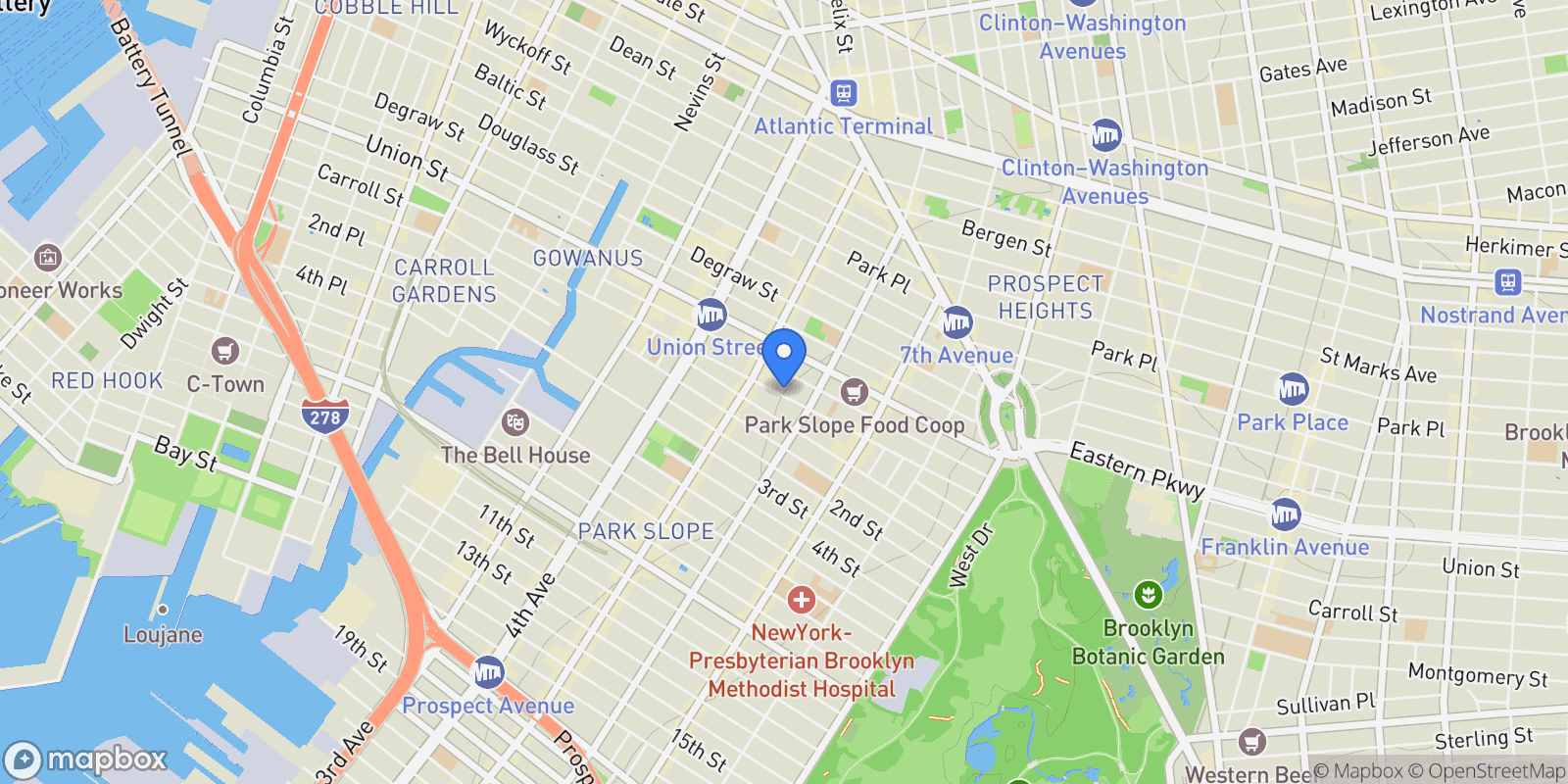 Map showing 645 Carroll Street, New York, New York, United States.