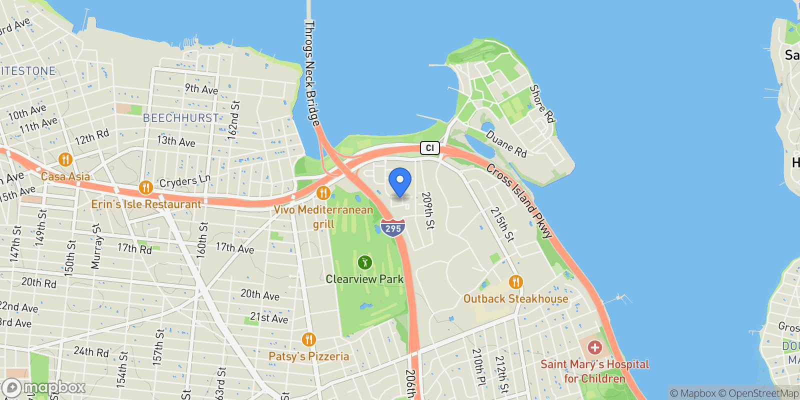 Map showing 14-04 Michael Place Unit 113-U, Bayside, NY 11360, New York, New York, United States.