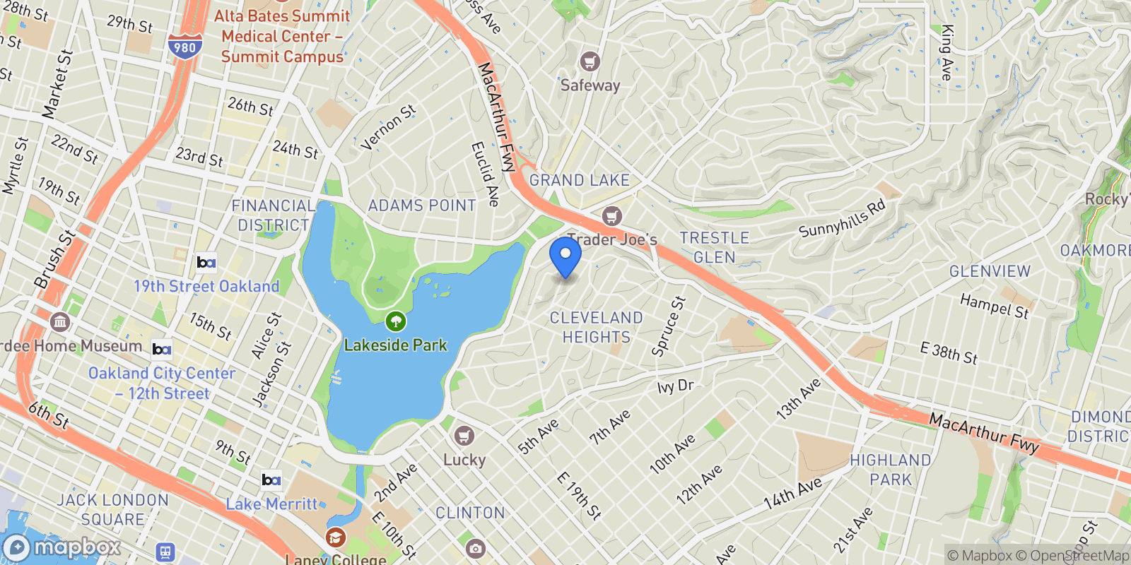 Map showing 498 Capital Street, Oakland, California, United States.