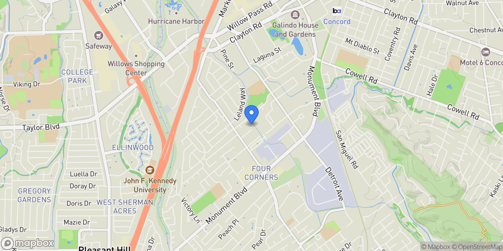 Map showing 2065 Riley Court, Concord, California, United States.