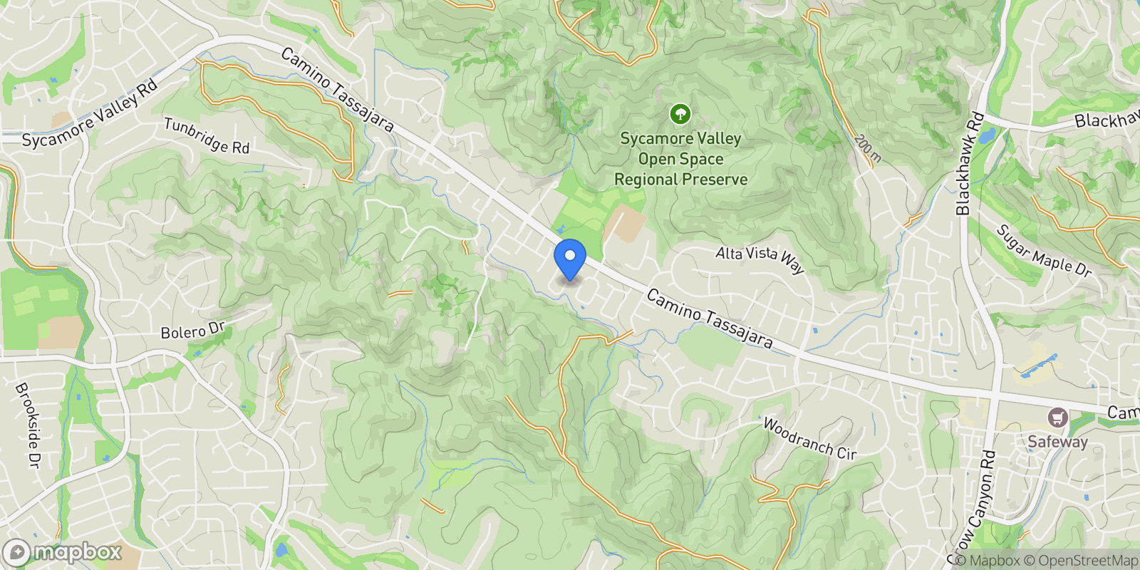 Map showing 60 Rainbow Cir, Danville, California, United States.