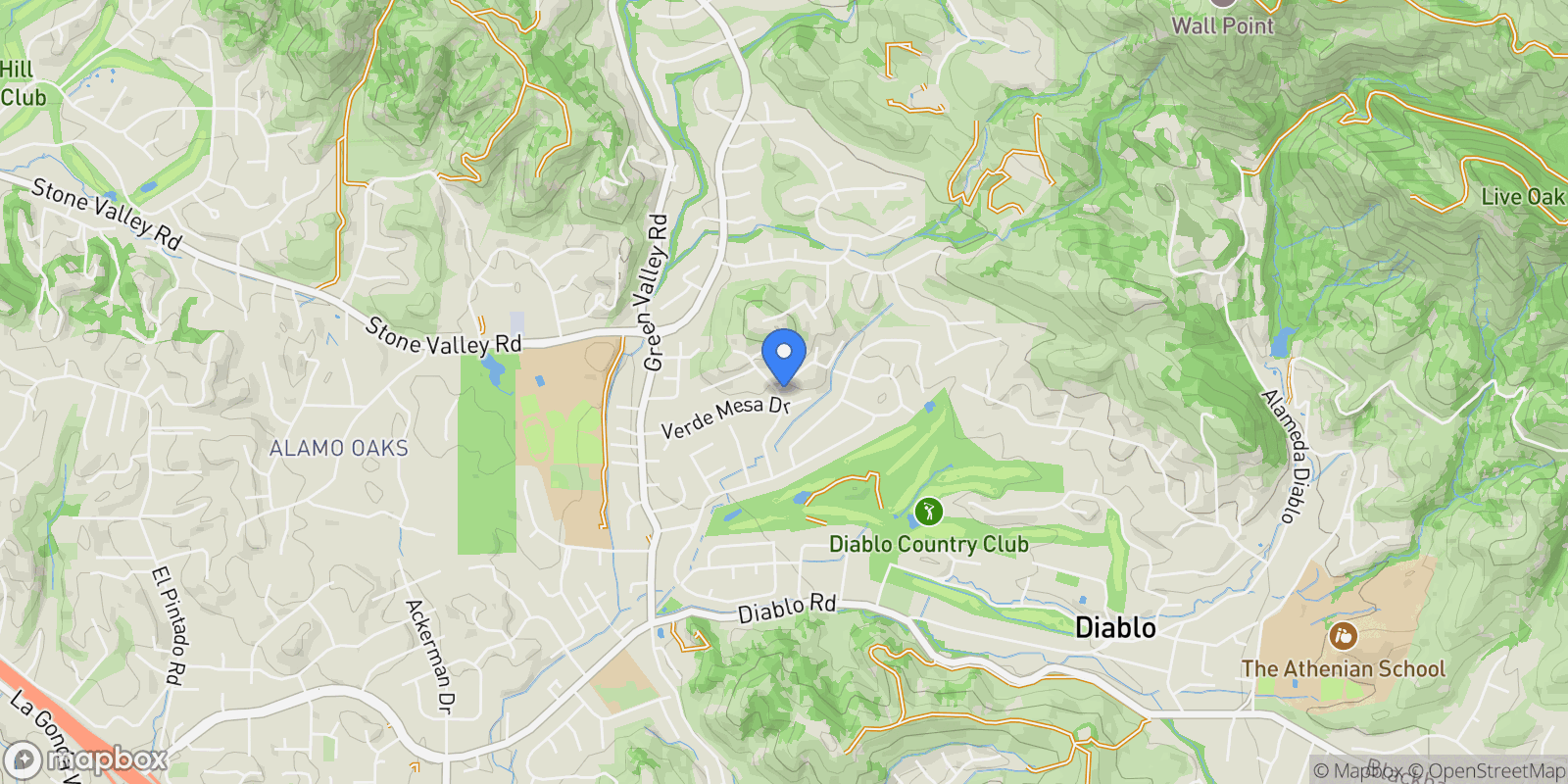 Map showing 198 Pulido Rd, Danville, California, United States.