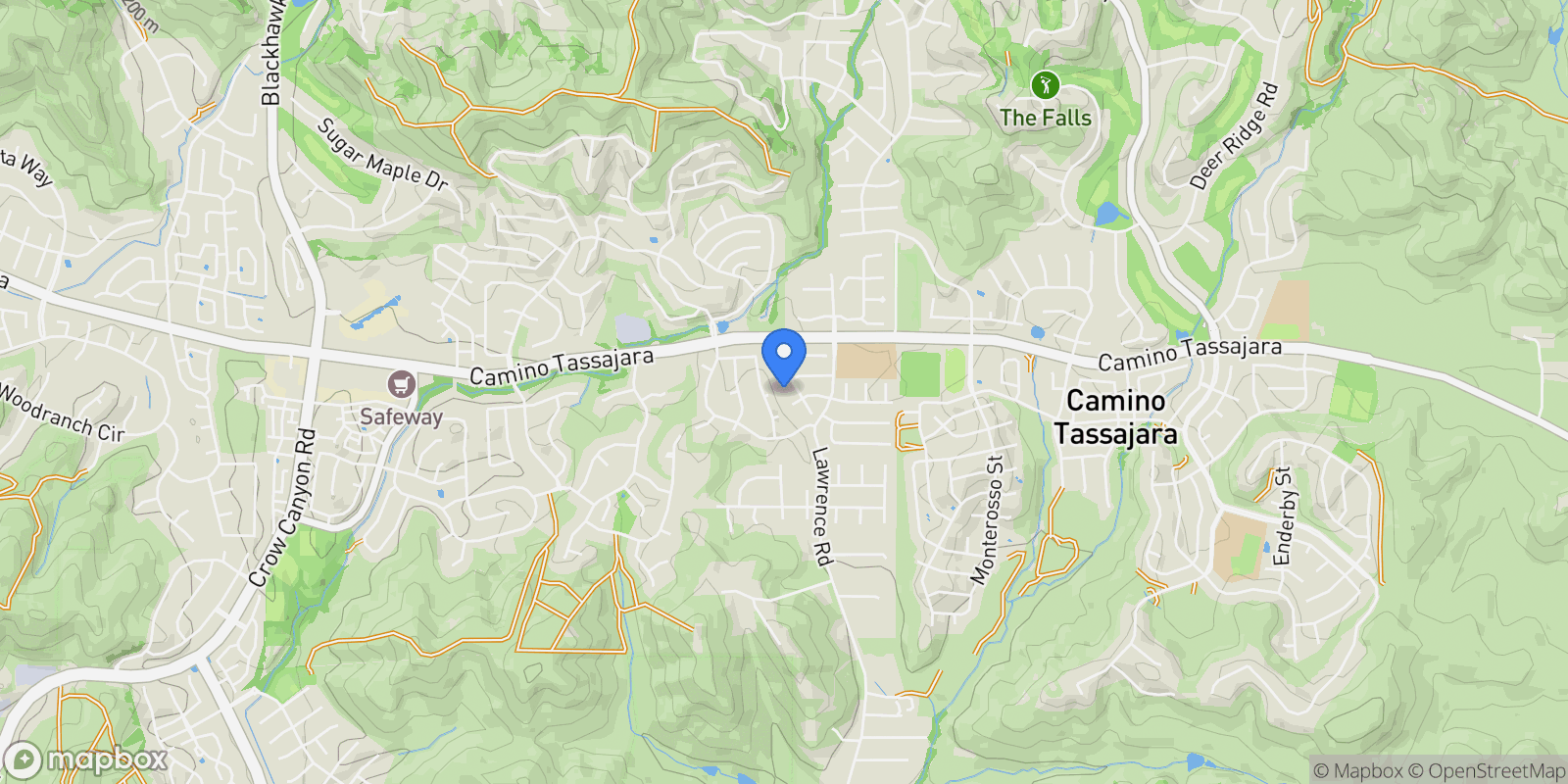 Map showing 59 Marigold Ct, Danville, California, United States.