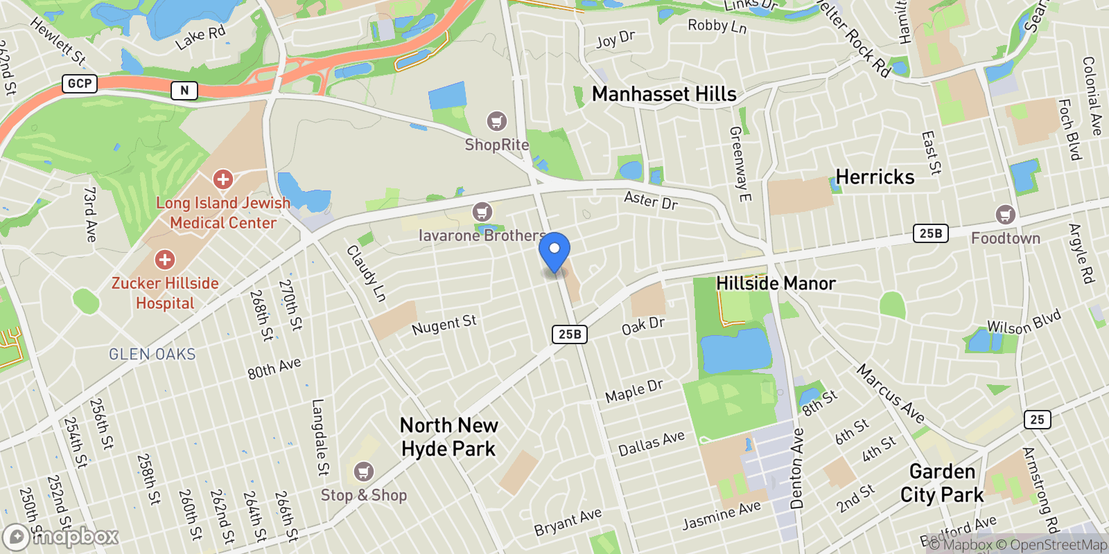 Map showing 1901 New Hyde Park Road, New Hyde Park, NY 11040, New Hyde Park, New York, United States.
