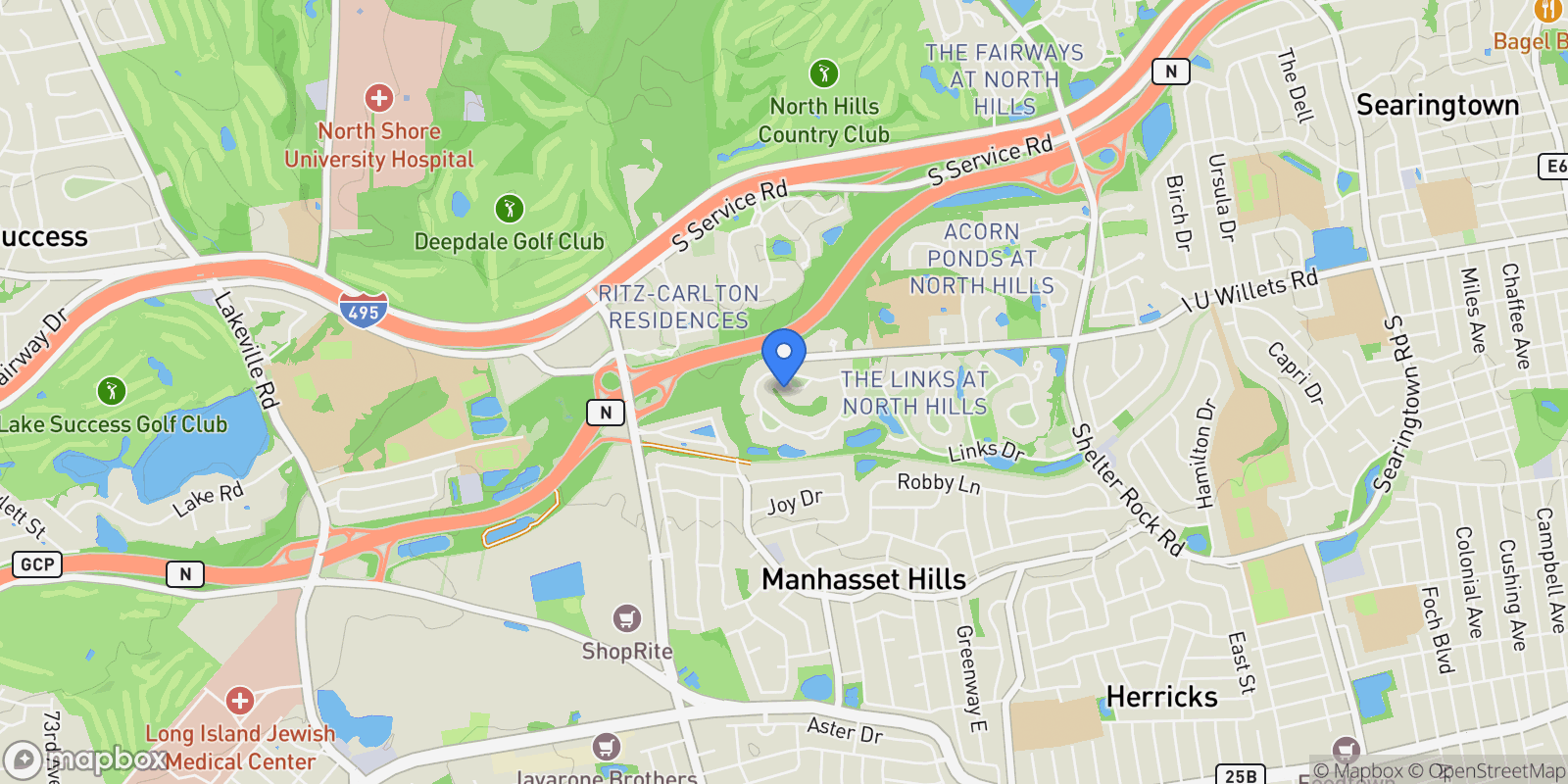 Map showing 428 Toftree Court, Roslyn, NY 11576, Roslyn, New York, United States.