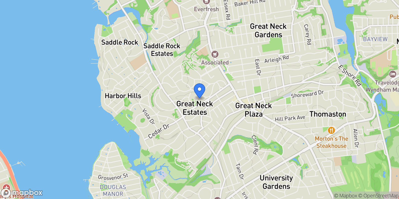 Map showing 14 Magnolia Drive, Great Neck, NY 11021, Great Neck, New York, United States.