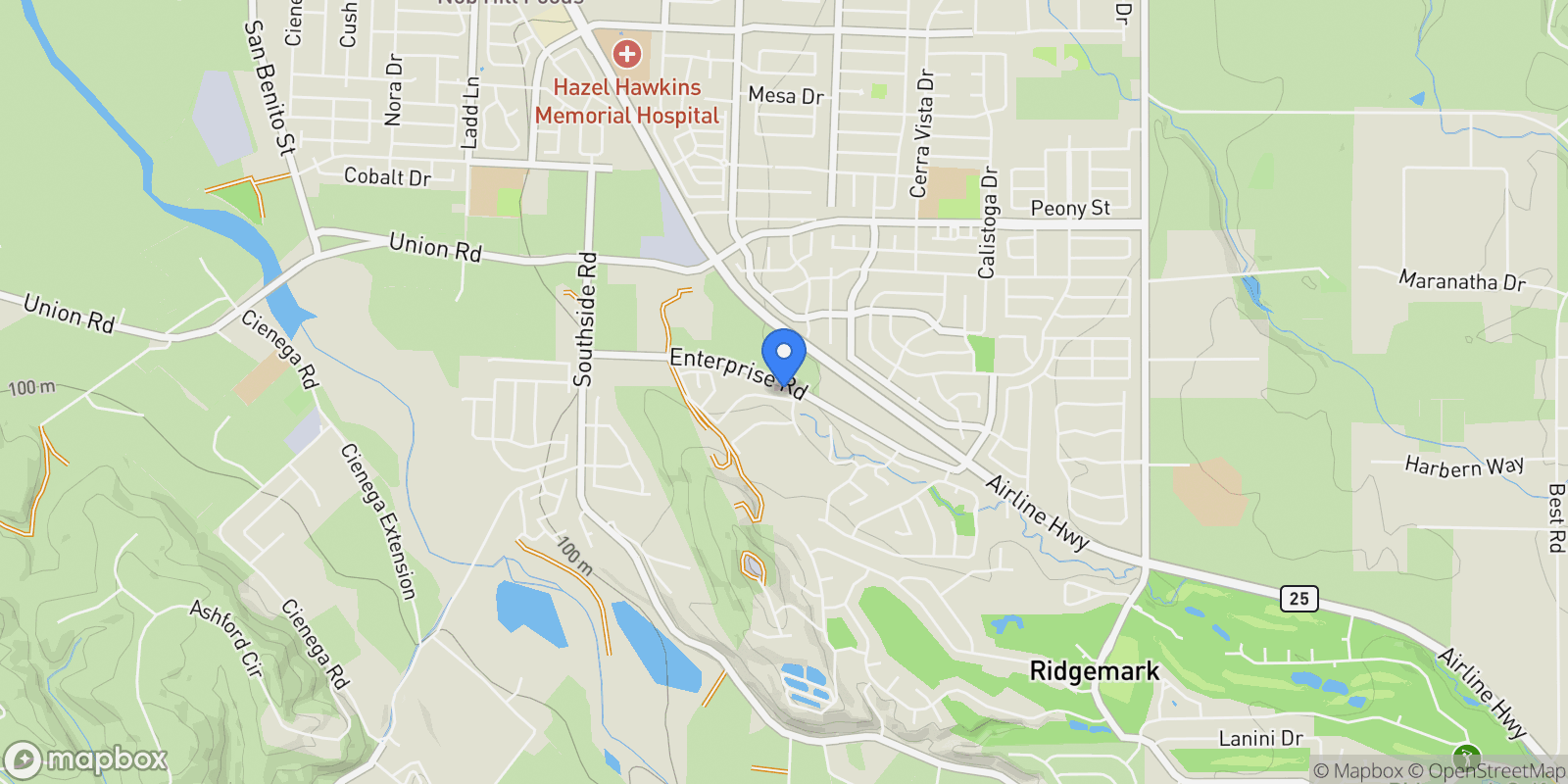 Map showing 420 Maria, Hollister, California, United States.