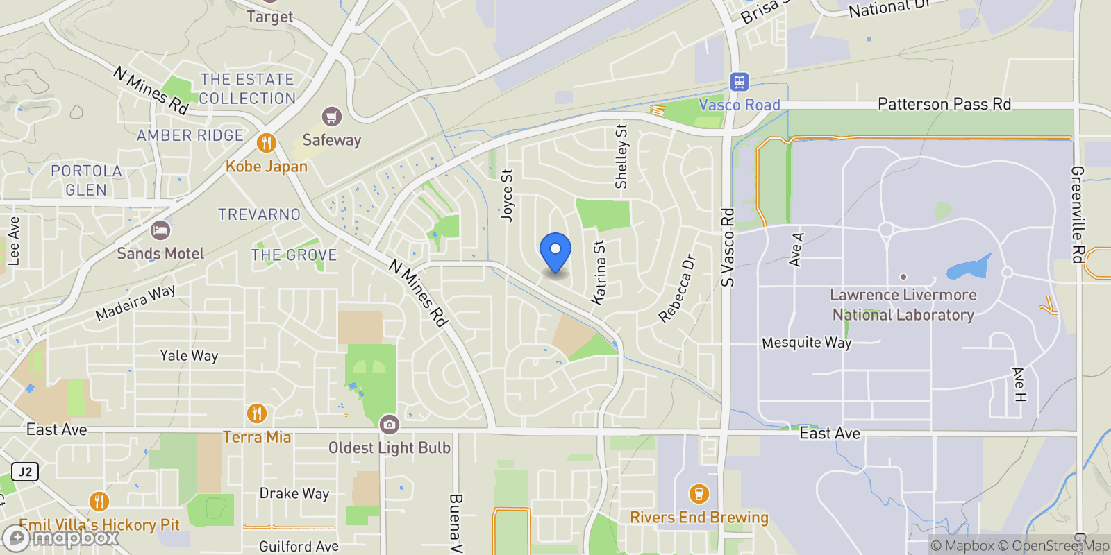 Map showing 838 Hazel St, Livermore, California, United States.
