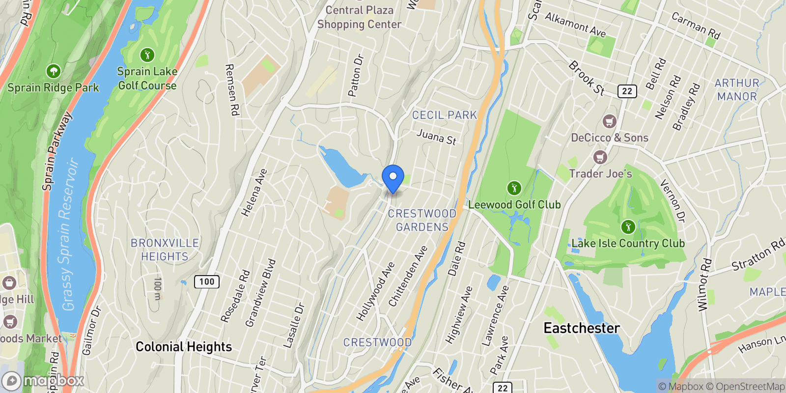 Map showing 572 Scarsdale Road, Tuckahoe, New York, United States.
