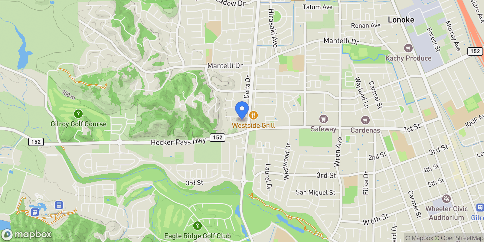 Map showing 8120 Catalina Court, Gilroy, California, United States.