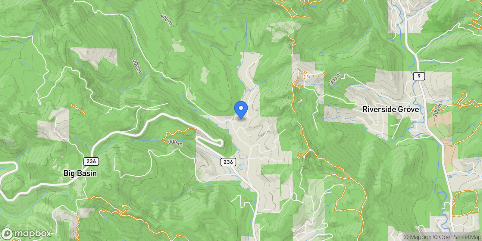 Map showing 165 Coffeeberry Drive, Boulder Creek, California, United States.